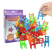 WOOPIE Gra Zręcznościowa Balansujące  Krzesła Układanka Stosy3