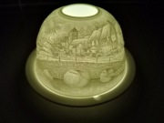 Lampion porcelanowy wioska,