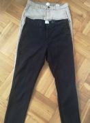 2x spodnie męskie Hm  spodnie chinos beżowe M bawełna skinny czarne 38 