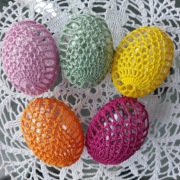 Jajka szydełkowe  5 sztuk zestaw nr 8