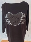 Bluza damska czarna z aplikacją  L/40/12