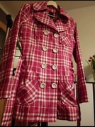 Wiosenny płaszczyk w czerwoną kratkę VERO MODA S