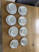 Rosenthal Biała Maria - 6 filiżanek do kawy i 2 filiżanki do espresso