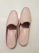 francuskie buty z odkrytą piętą ze skóry rozm. 36