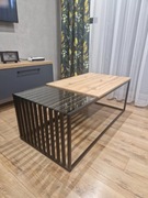 Stolik kawowy loft z szyba