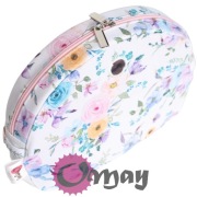 Biały organizer do Obag MOON LIGHT kwiaty róże pastelowe 2 kieszenie OMAY