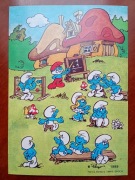 POCZTÓWKI retro SMERFY - nr 1 - Szkoła , nauka , edukacja Smerfów :)