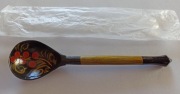 Łyżka drewniana vintage Chochłoma Nowa