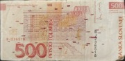 Słoweński banknot 500 tolarów 1992