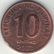 Filipiny 10 sentimo centymów 2002 -  17 mm - nr 2