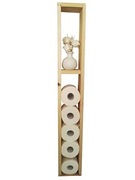 DREWNIANA półka na papier, do łazienki, szafka, regał, 0074