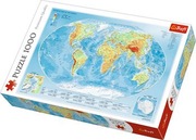 Trefl, puzzle Mapa fizyczna świata 1000