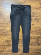 Spodnie jeansowe jeansy skinny szare grafitowe Denim rozmiar W31 S