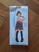 Nowe granatowe rajstopy 104-110 z mikrofibry