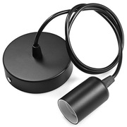 Czarne zawieszenie lampy E27 Tsling regulowane 100 cm