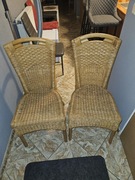 Krzesła ogrodowe wiklina 