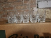 Małe szklanki kryształowe do whisky Antyki PRL