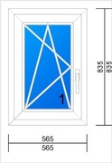 Okno PCV 565x835