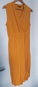 SUKIENKA DAMSKA r. 40 żółta kopertowa BEZ RĘKAWÓW ESMARA WISKOZA