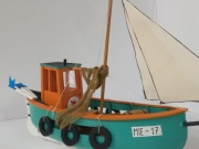 Model kutra rybackiego KUTER RYBACKI MIE-17 wersja A statek drewno