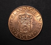 Indie Holenderskie 2,5 cent 1945