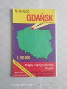 mapa topograficzna polski 1:100000 N-34-49/50 | gdańsk