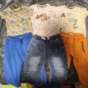 Paczka ubrań dla chłopca, r. 98-104, 47 sztuk, spodnie, koszulki, bluzy itd