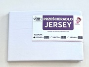 Prześcieradło 120/60 JERSEY Białe z gumką 