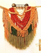 Duża makrama ścienna handmade | Gobelin boho z naturalnej gałęzi 