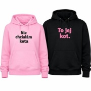 Bluzy dla par – zestaw „Nie chciałam kota / To jej kot” 