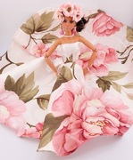 Sukienka suknia ubranko dla lalek Barbie zest.9 elementów handmade