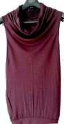 River Island letnia sexi mini sukienka tunika 34 36 XS S wiscoza bakłażan