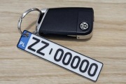 Brelok Tablica Rejestracyjna 3D - Twój Własny Numer