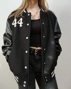 Czarna kurtka bejsbolówka firmy Viervier About You używana rozm XS oversize