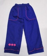 Spodnie  ocieplane polarem chabrowe 116