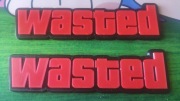 Napis 3D "Wasted" 2szt.