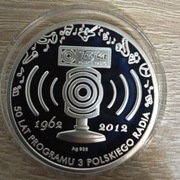 Uncja srebro 3 dolary Niue 50 lat programu 3 Polskiego Radia Ag