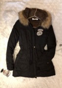 Nowa czarna kurtka rozmiar M ocieplana parka 