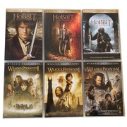 Władca Pierścieni 1-3 & Hobbit 1-3 DVD Edycja Dwupłytowa Komplet Trylogia