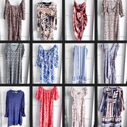 MEGA PAKA zestaw ubrań damskich sukienki wiosna lato 44 46 plus size 16 szt