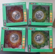 Zestaw 4 Lamp Solarnych "Metalowy Lotos"