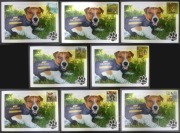 Ukraina zestaw pocztowyk Pies Patron z znaczkiemi 