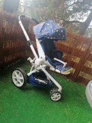 Wózek quinny mood niebiesko biały + akcesoria 