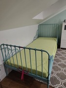 IKEA MINNEN łóżko rosnące SZARONIEBIESKI dziecięce młodzieżowe RAMA + DNO