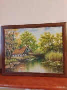 Obraz "Pejzaż nad stawem' 2012 r Maria Woronowicz-Komosa 