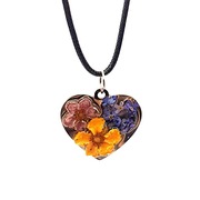 Wisior Naszyjnik Kwiaty w Żywicy Twój Grawer Zdjęcie Upominek Rękodzieło