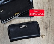 Duży portfel DKNY ze skóry naturalnej