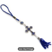 Niebieski Krzyż ochronny z Okiem przeciw Urokowi.