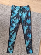 Niebiesko-czarne legginsy, L