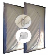 2 szt. Drzwi budowlanych , kurtyna przeciwpyłowa